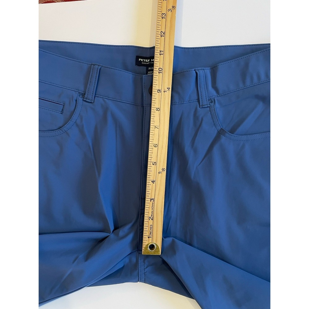 NEW Peter Millar Bingham Performance 5 Pocket Pants Mens 35x32 Ocean Blue Golf - Picture 10 of 10